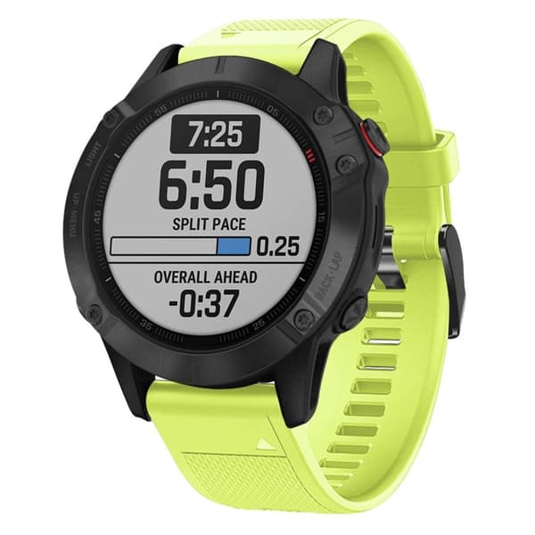 Garmin Fenix 5 klockarmband i silikon - Ljusgrön Grön