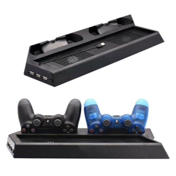 Sony PlayStation 4-in-1 dubbel laddningsdocka Svart