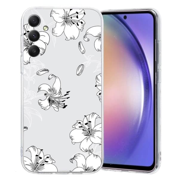 Imagine Samsung Galaxy A35 skal - Vit Blomma Vit