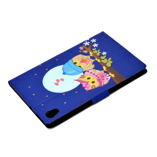 Cool pattern leather case for Lenovo Tab M10 - Two Owls Multicolor