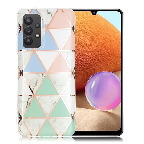 Marble Samsung Galaxy A32 Etui - Blå / Hvit / Grønn / Rosa Green