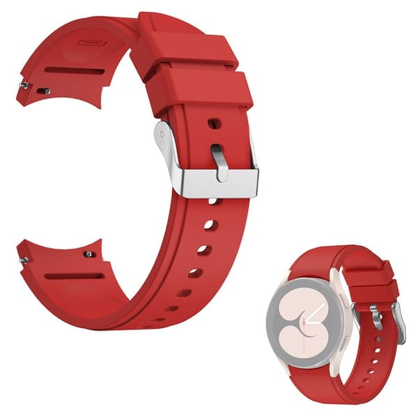 Enkel silikoneurrem til Samsung Watch 4-enhed - Rød Red