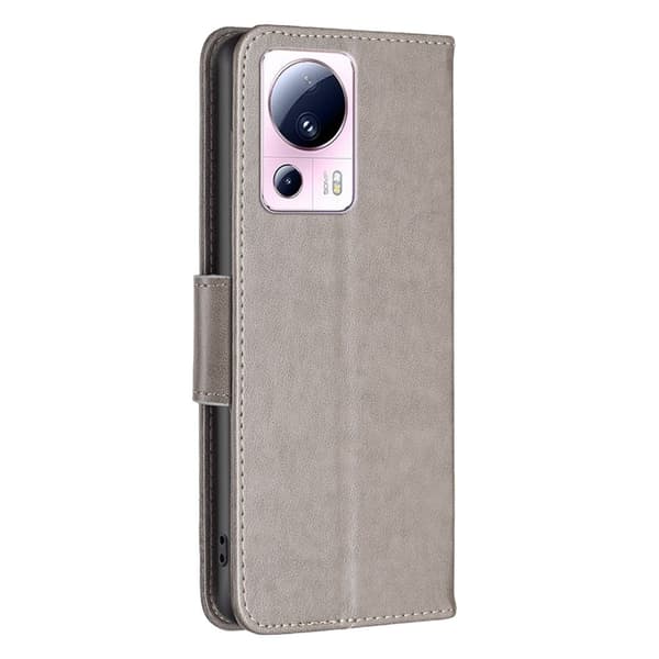 Butterfly Xiaomi 13 Lite / Civi 2 Läppäkotelo - Harmaa Silver grey