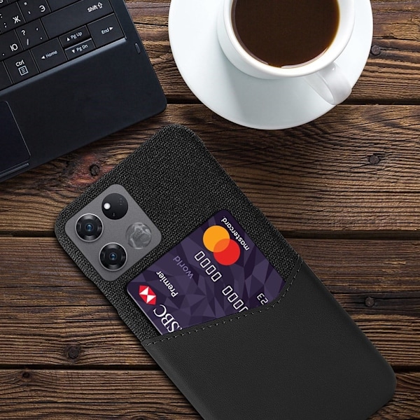 Bofink OnePlus Ace Racing cover med kortholder - Sort Black