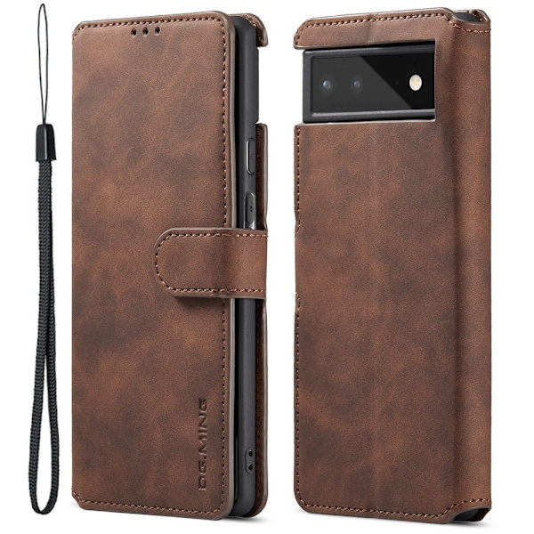 DG.Ming Google Pixel 6 Retro Etui - Kaffe Brown