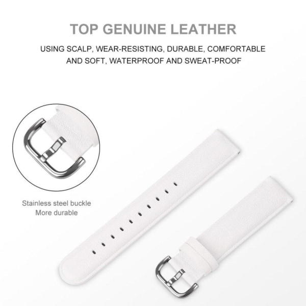Samsung Galaxy Watch (46mm) genuine leather watch band - White White