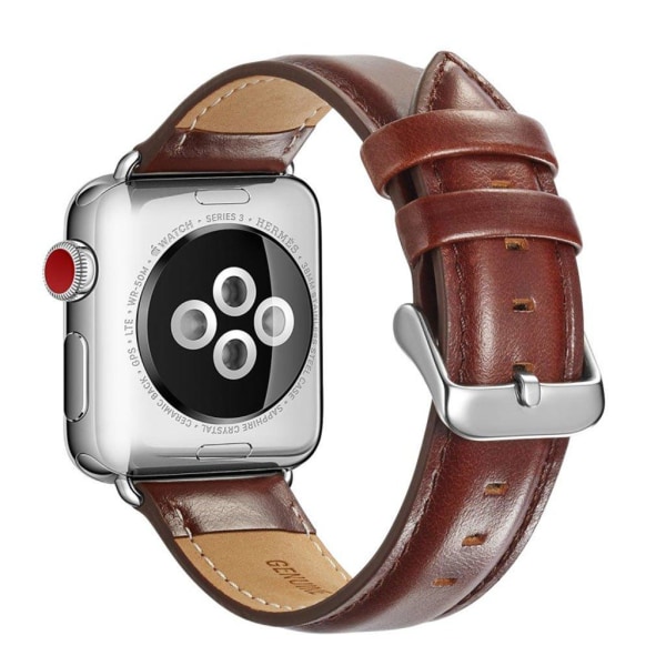 Crazy Horse Apple Watch Series 4 40mm cowhide leather watch band Brun