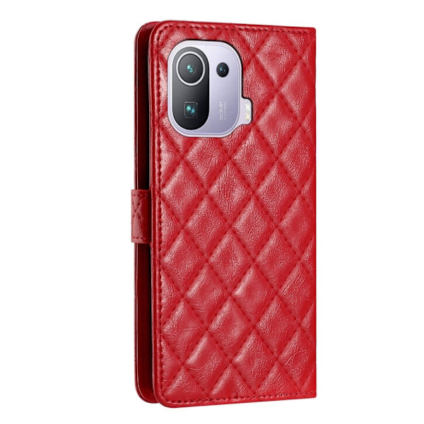 Funktionelt Xiaomi Mi 11 Pro rombe etui med pung Red