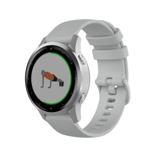 Garmin Vivomove 3S / Vivoactive 4S silikonikellonauha - Harmaa Silver grey