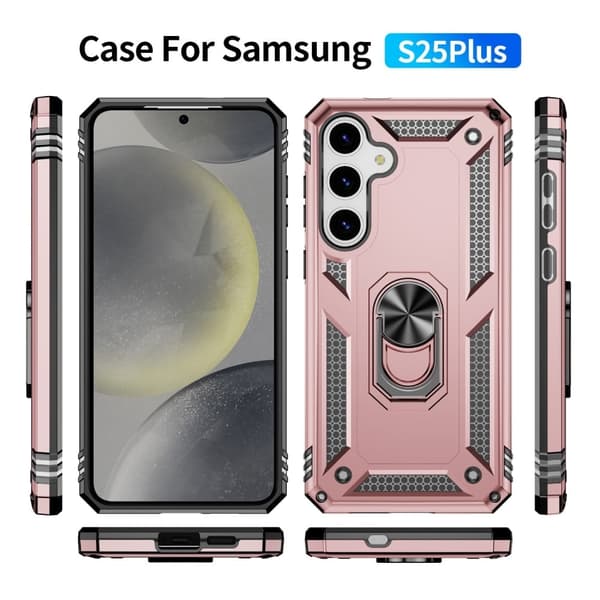 Bofink Combat Samsung Galaxy S25 Plus deksel - Rose Gull Pink