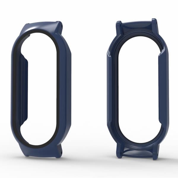 Xiaomi Mi Band 7 / Band 7 NFC Watch Case Cover with Tempered Glass Screen Protector - Midnight Blue Blå