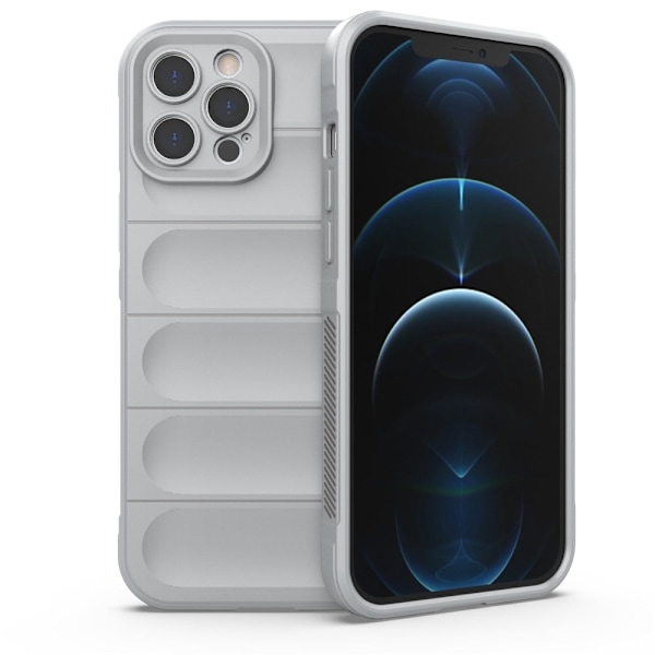 Deksel med mykt grep for iPhone 12 Pro Max - Lysegrå Silver grey