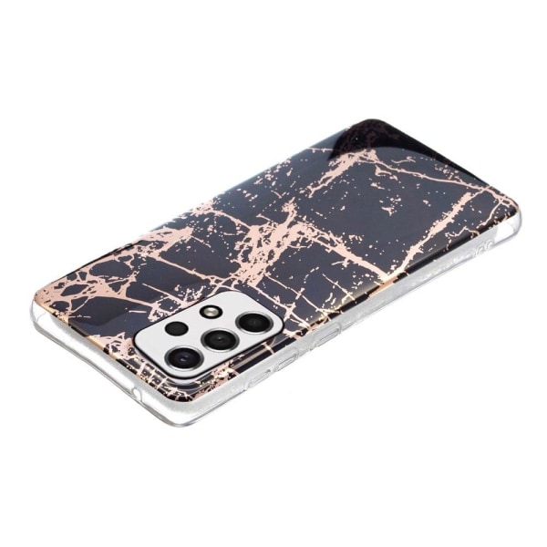 Marble Samsung Galaxy A53 5G Etui - Sort / Guld Black