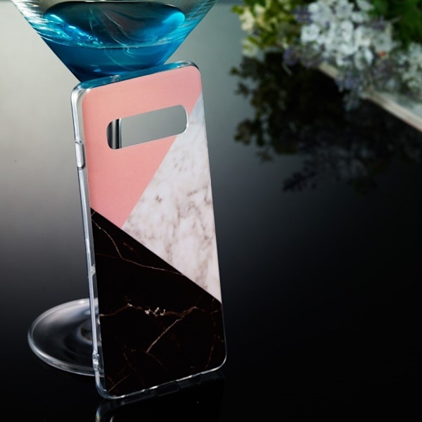 Samsung Galaxy S10 marmori kuosi pehmeä Suojakotelo - Malli H Multicolor