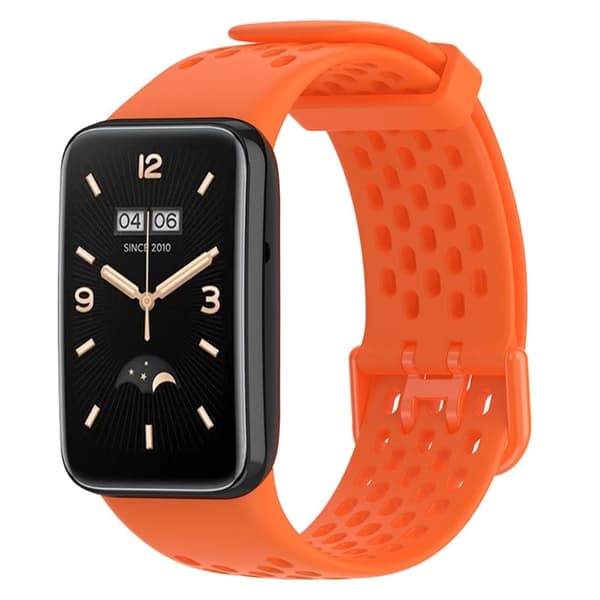 Xiaomi Mi Band 7 Pro silikoninen ranneke - Musta / Oranssi Orange