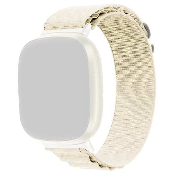 Fitbit Sense 2 / Versa 4 klockarmband i nylon - Stjärnljus Färg Vit