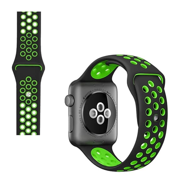 Apple Watch Series 5 / 4 40 mm urrem med to farver - Blå / Grøn Blue
