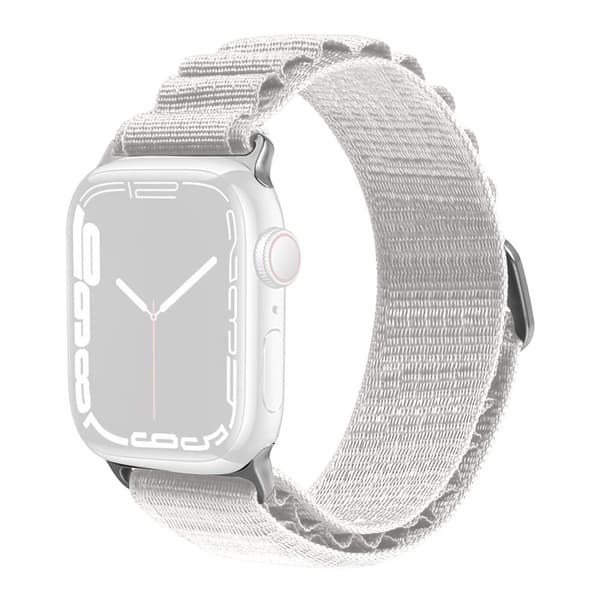 Apple Watch Series 8 (41mm) nylon-urrem - Hvid Størrelse: M White