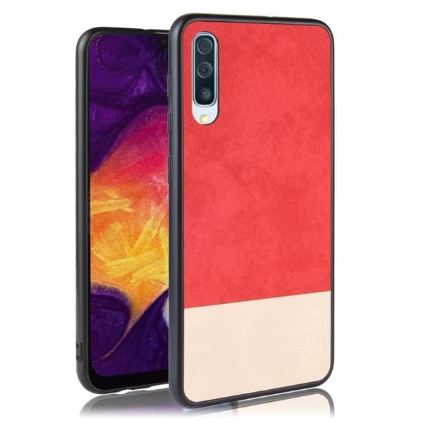 Samsung Galaxy A50 tofargede hybrid deksel  - Rød Red