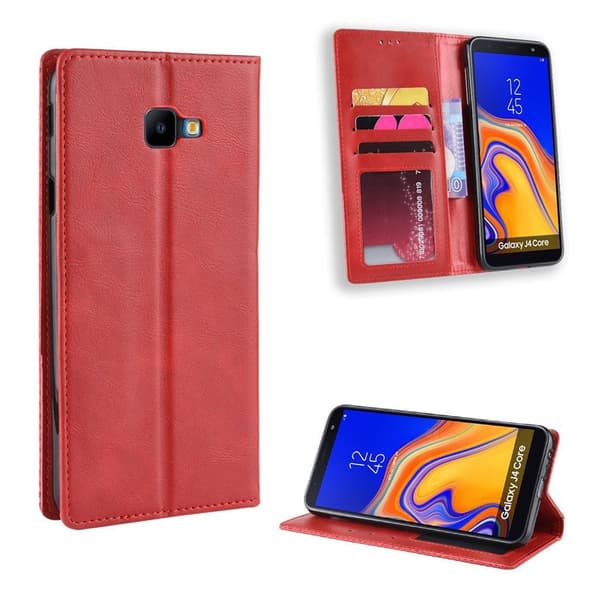 Bofink Vintage Samsung Galaxy J4 Plus (2018) etui - Rød Red