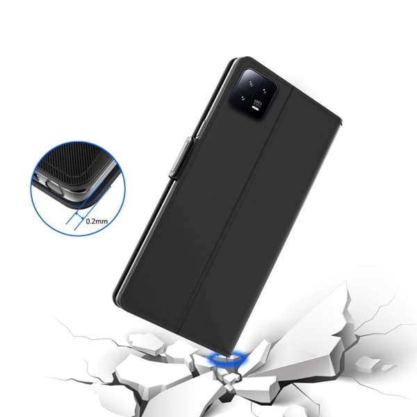 Phone Etui med Make-up Mirror og Slick Design til Xiaomi 13 - Svart Black
