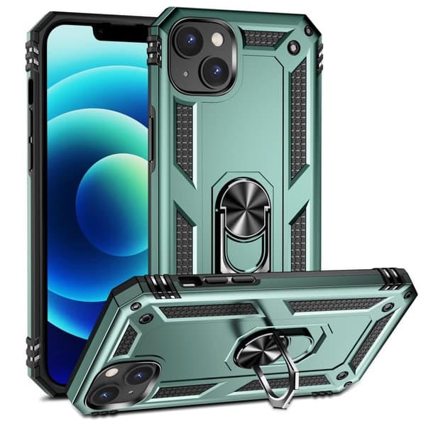 Bofink Combat iPhone 14 Etui - Svartgrønn Green