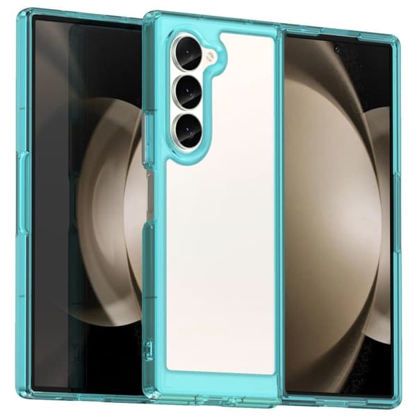 Samsung Galaxy Z Fold6 smart telefonskal i akryl - Transparent Blå Transparent