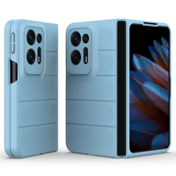 Mjukt greppformat Oppo Find N2 skal - Baby Blå Blå