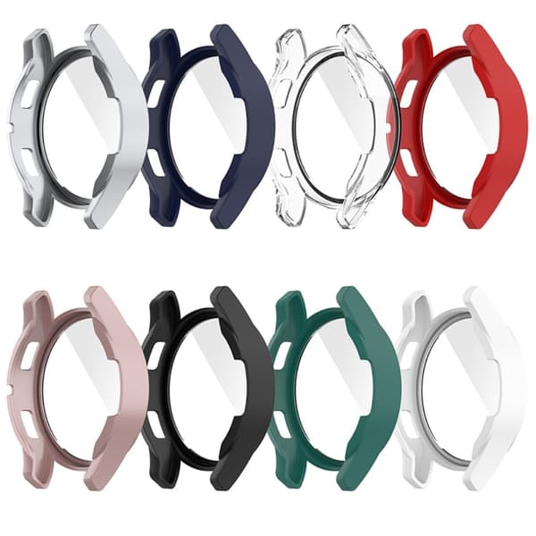 Samsung Galaxy Watch 4 (44mm) ultra thin cover + tempered glass - Silver Silvergrå