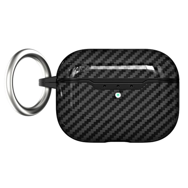 AirPods Pro 2 etui i kulfiber med spænde - Sort Black