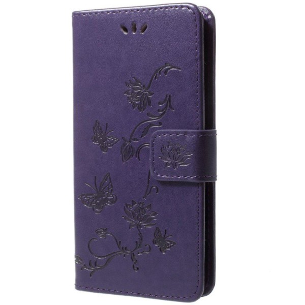 Samsung Galaxy S9 perhoskukka suojakotelo - Tummanvioletti Purple