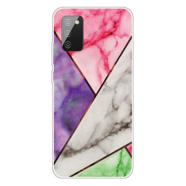 Marble design Samsung Galaxy A03s cover - Lilla / Rosa / Hvid / Grøn Multicolor