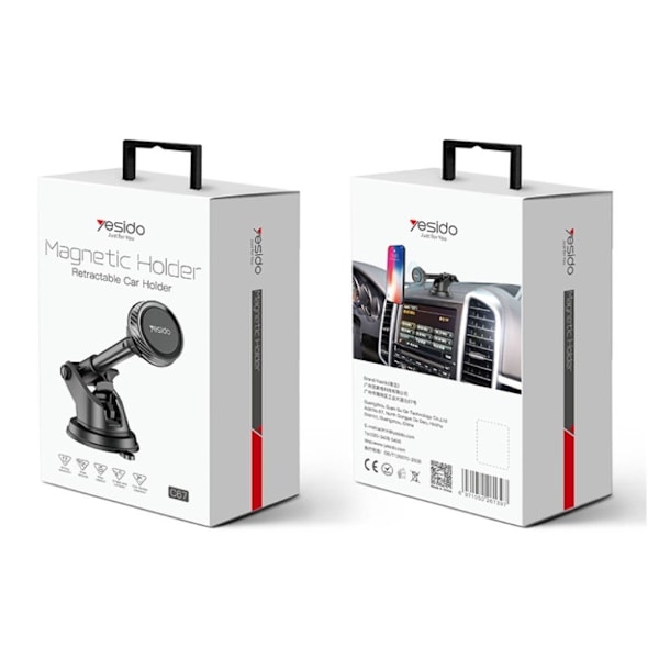 YESIDO C67 Universalholder til bilmontering - Sort Black