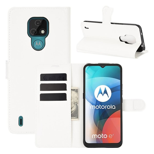 Classic Motorola Moto E7 Flippetui - Hvit White