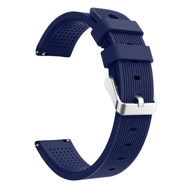 Amazfit GTS / Bip Lite randigt klockarmband i silikon - Mörkblå Blå