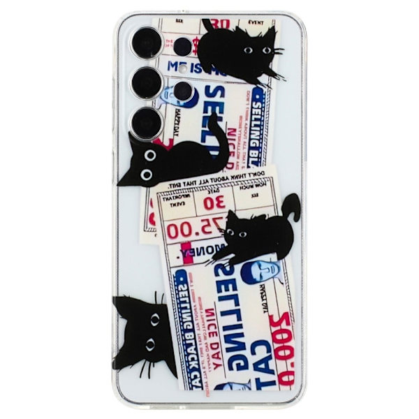 Deco Samsung Galaxy S24 Ultra cover - Sort Kat Black