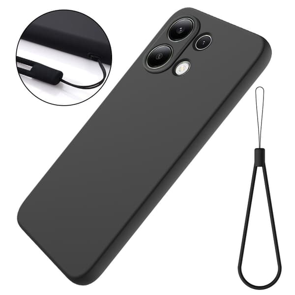 Matta nestesilikoninen kuori Xiaomi Redmi Note 13 4G - Musta Black