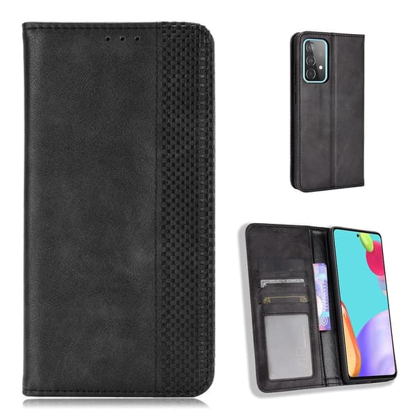 Bofink Vintage Samsung Galaxy A72 5G læder etui - sort Black
