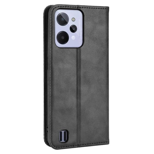 Bofink Vintage Realme C31 nahkakotelo - Musta Black