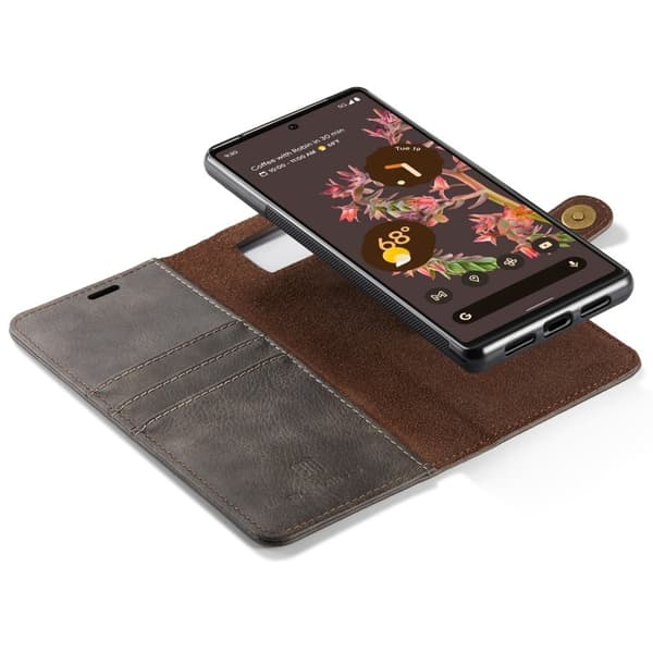 DG.Ming Google Pixel 6 2-in-1 Lompakko Suojakotelo - Harmaa Silver grey