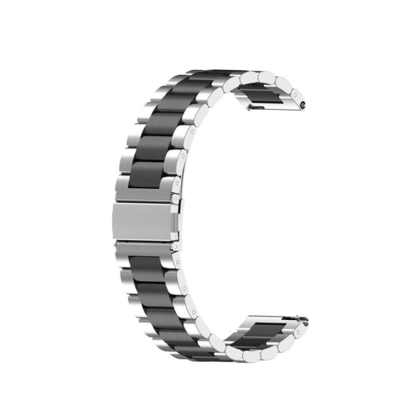 20mm universellt glänsande klockarmband i rostfritt stål - silve Silvergrå