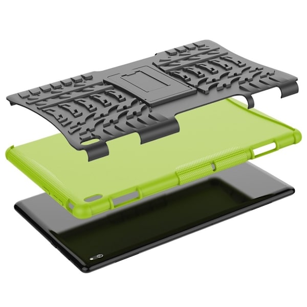 Lenovo Tab E10 holdbart hybrid-etui - Grøn Green