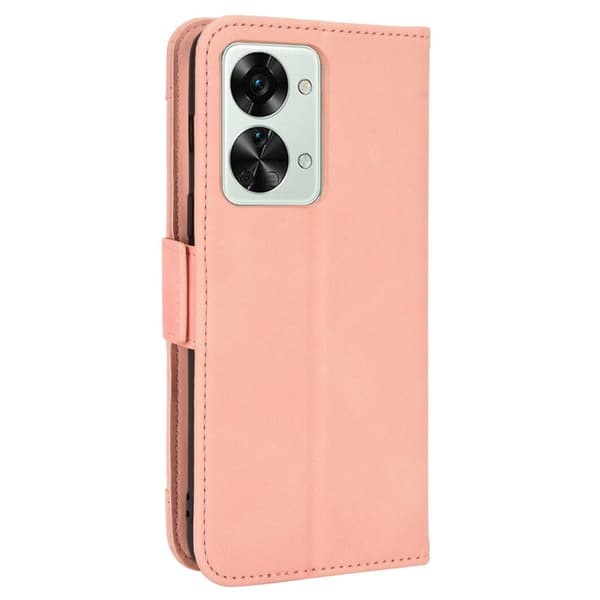 Modernt OnePlus Nord 2T fodral med plånbok - Rosa Rosa