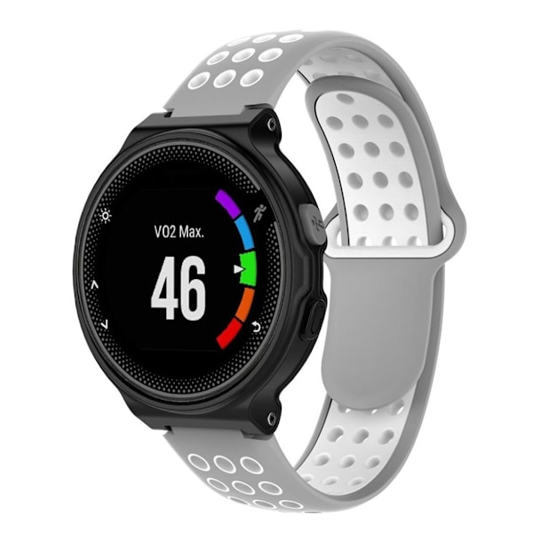 Garmin Forerunner två-färgat silikonarmband - Grå / Vit multifärg
