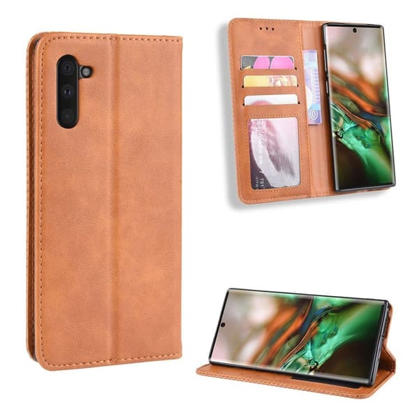Bofink Vintage läder Samsung Galaxy Note 10 fodral - Brun Brun
