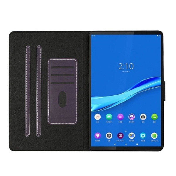 Lenovo Tab M10 FHD Plus yksinkertainen teemalla nahkakotelo - Violetti Purple