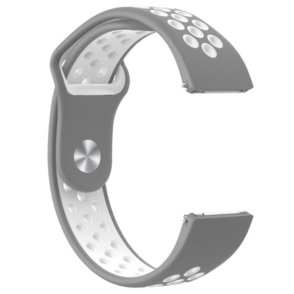 Fitbit Versa klockarmband silikon dubbelfärgad - Grå och vit multifärg