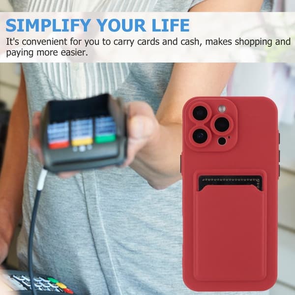 Deksel til kortholder for iPhone 16 Pro - Hagtorn Rød Red