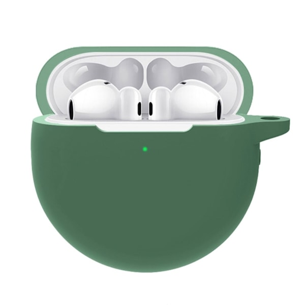 Huawei FreeBuds 4E / 4 silikonikotelo koukulla - Mustanvihreä Green