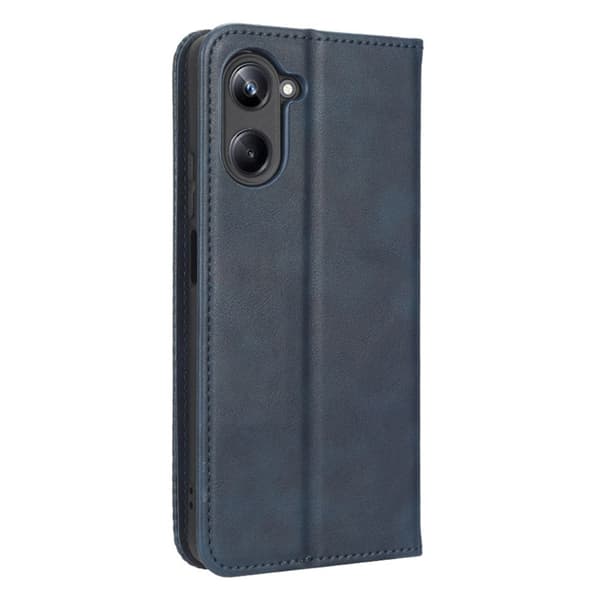 Bofink Vintage läder Realme 10 4G fodral - Blå Blå